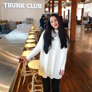 Free People White Tunic Sweater